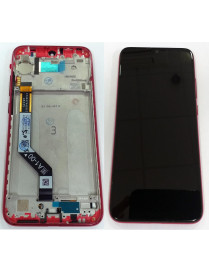 Xiaomi Redmi Note 7 Display LCD + Touch Preto + Frame Vermelho 
