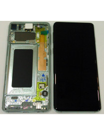 Samsung GH82-18850E Galaxy S10 SM-G973F Display LCD + Touch Preto + Frame Verde 