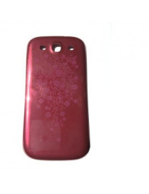 Samsung Galaxy S3 I9300 Tampa Traseira Vermelho flores