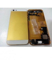 iPhone 5 Chassi Carcaça Central + Tampa Traseira Dourado Branco + Componentes