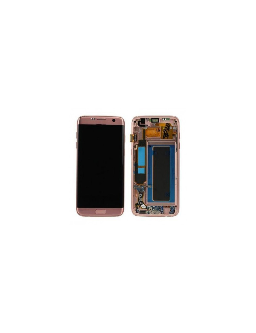 Samsung GH97-18533E G935F Galaxy S7 Edge Display LCD + Touch Rosa Dourado + Frame 