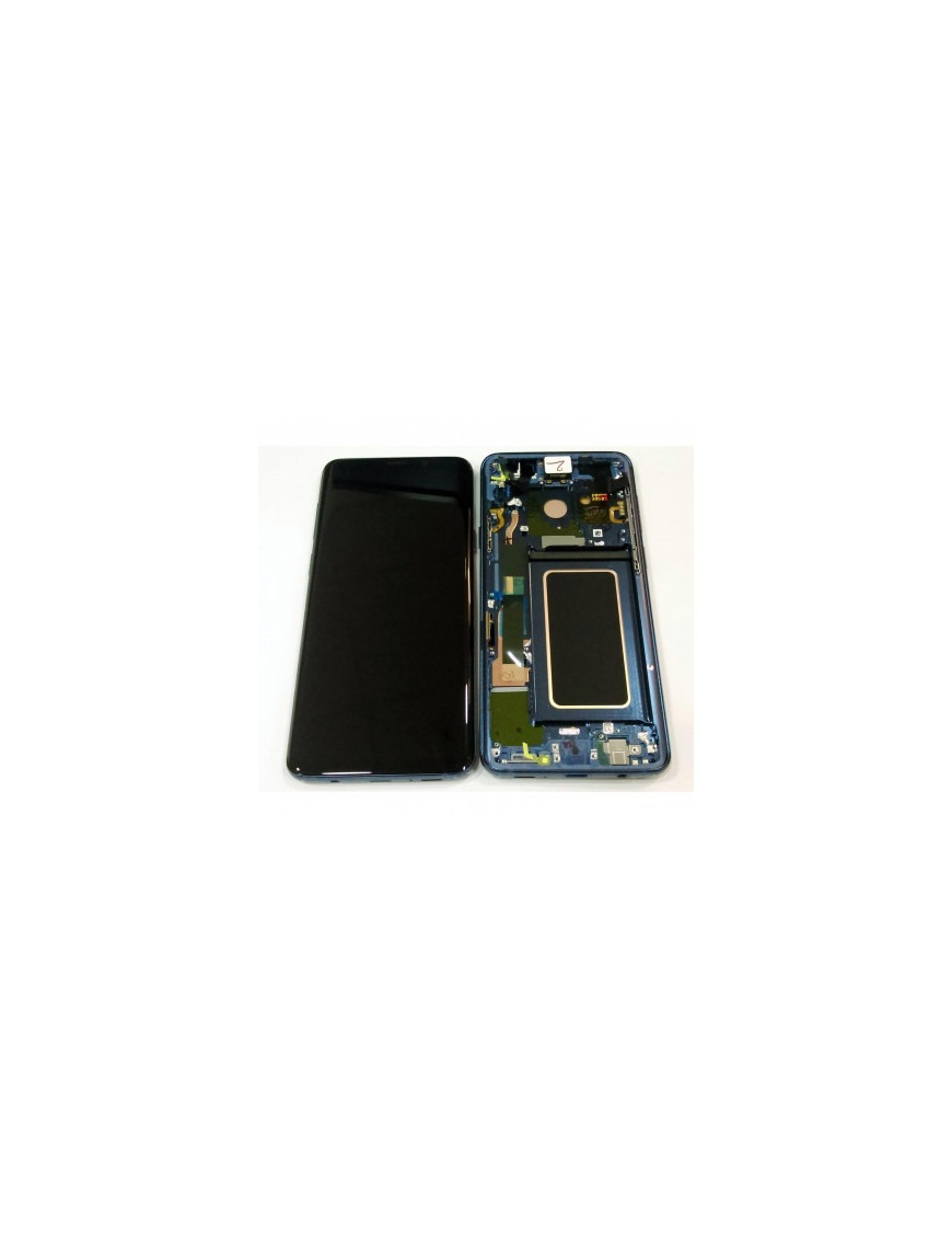 Samsung GH97-21691D Galaxy S9 Plus SM-G965F Display LCD + Touch Preto + Frame Azul 