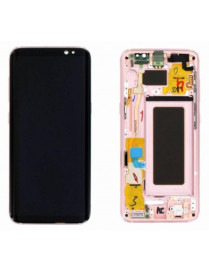 Samsung GH97-20457E Galaxy S8 G950f Display LCD + Touch Preto + Frame Rosa 