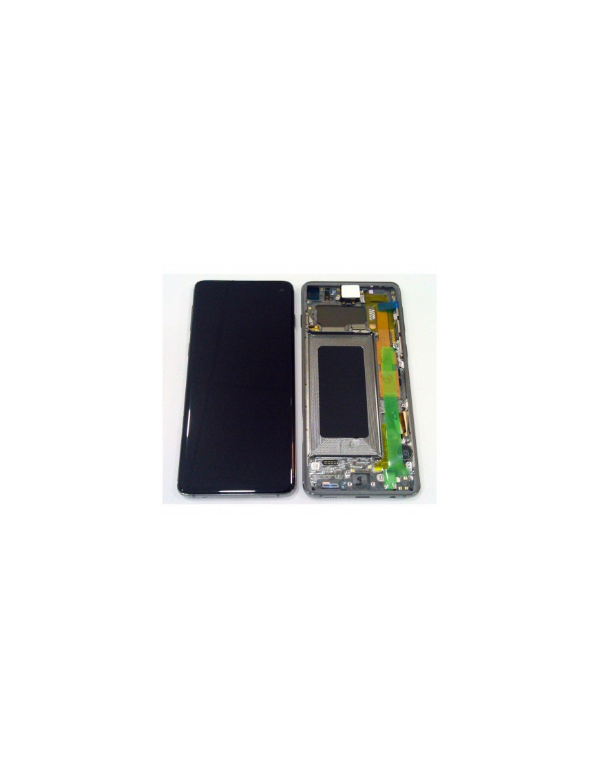 Samsung GH82-18850A Galaxy S10 SM-G973F Display LCD + Touch Preto + Frame Preto 
