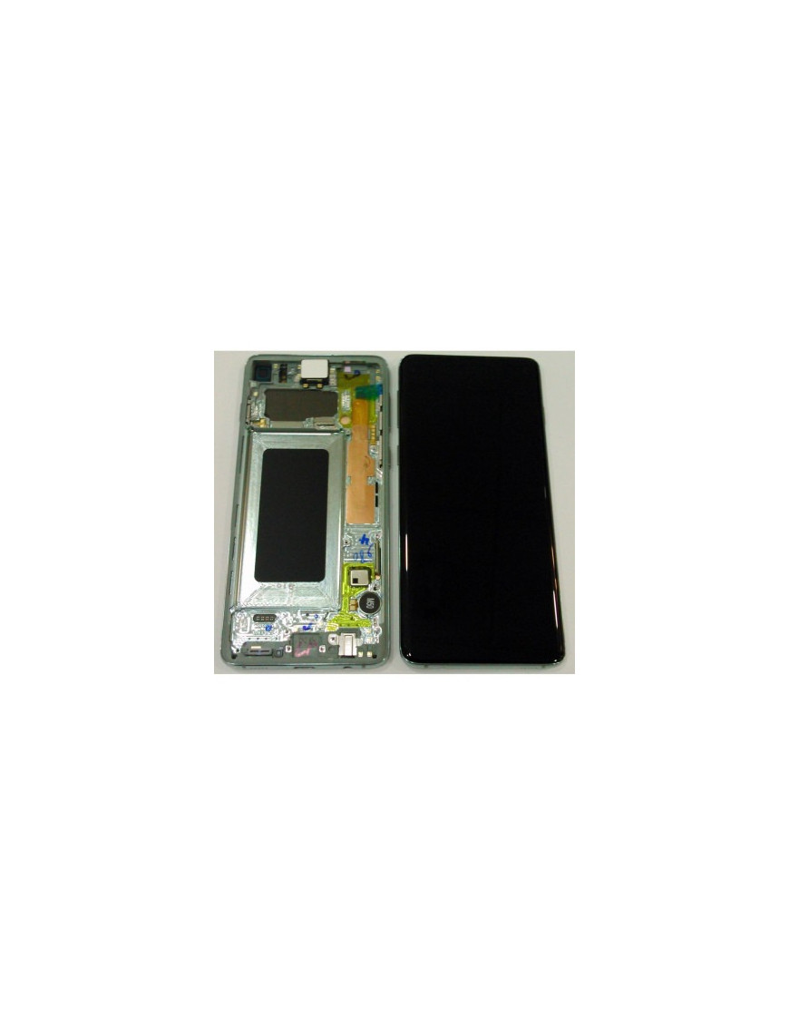 Samsung GH82-18850E Galaxy S10 SM-G973F Display LCD + Touch Preto + Frame Verde 