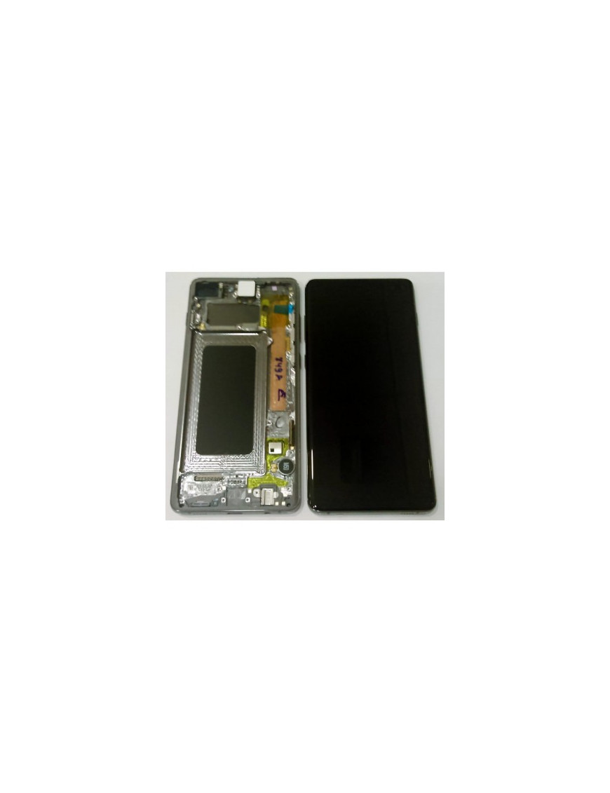 Samsung GH82-18849A Galaxy S10 Plus S10+ SM-G975F Display LCD + Touch Preto + Frame Preto 
