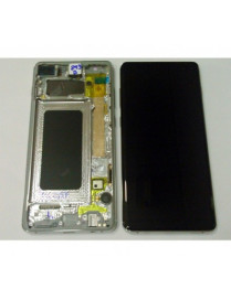 Samsung GH82-18849B Galaxy S10 Plus S10+ SM-G975F Display LCD + Touch Preto + Frame Branco 
