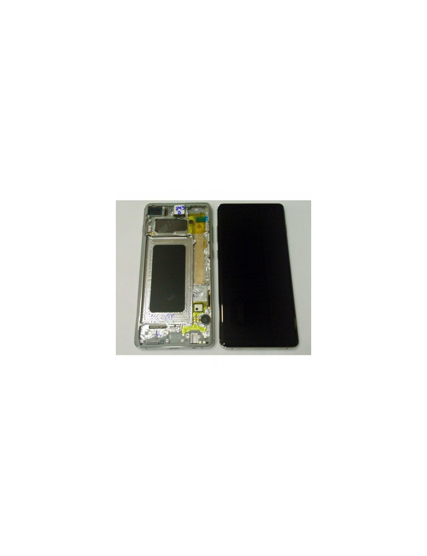 Samsung GH82-18849B Galaxy S10 Plus S10+ SM-G975F Display LCD + Touch Preto + Frame Branco 