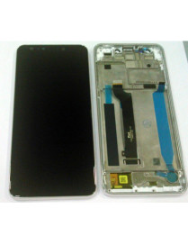 Display LCD + Touch Preto + Frame Branca Asus Zenfone 5 Lite ZC600kL