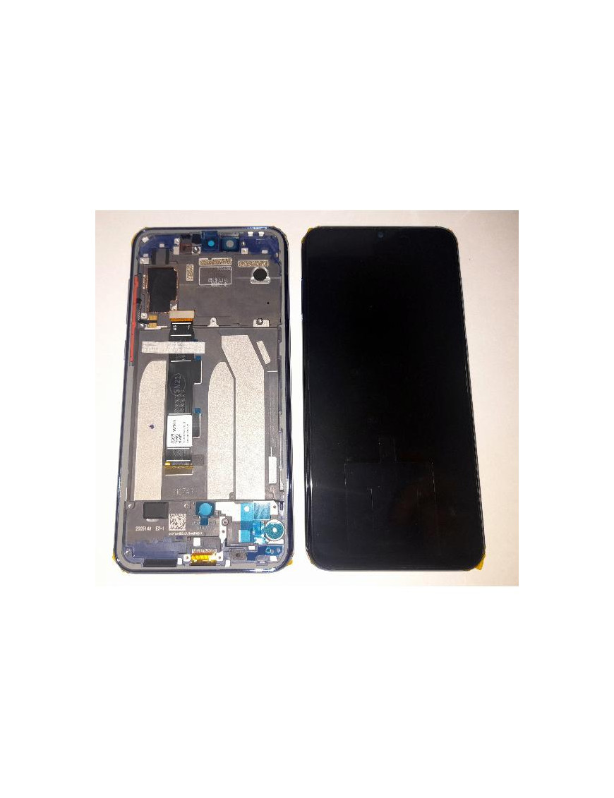 Display LCD Xiaomi Mi 9 SE 5610100210B6 + Touch preto + Frame azul Service Pack