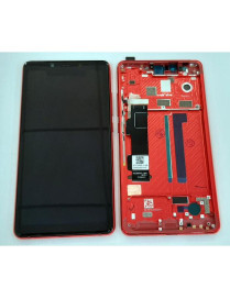 Display LCD OLED Xiaomi Mi 8 SE DK + Touch preto + Frame vermelho Compatível