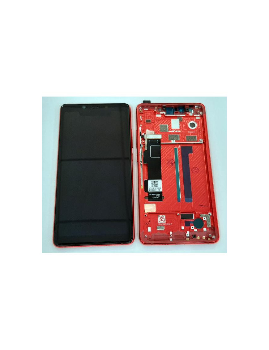 Display LCD OLED Xiaomi Mi 8 SE DK + Touch preto + Frame vermelho Compatível