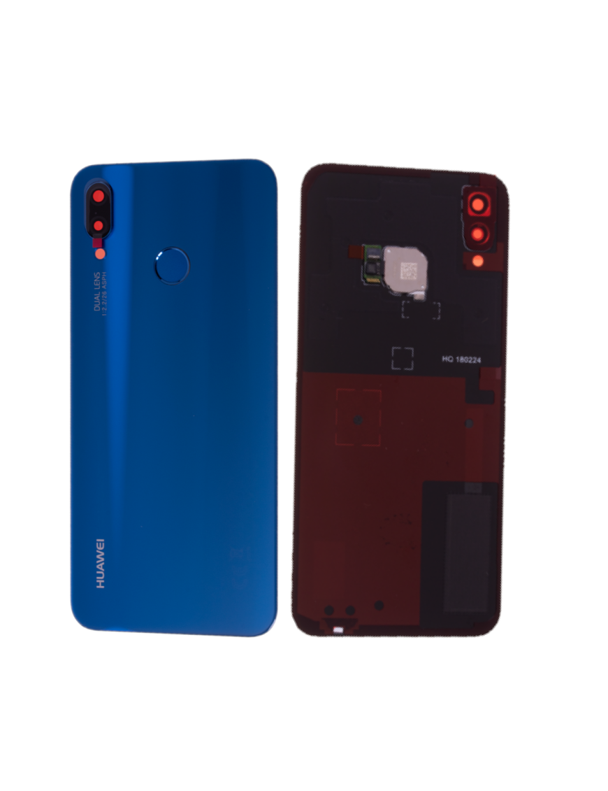 Tampa Traseira com vidro camera Traseira e sensor ID Huawei P20 Lite ANE-LX1 Azul