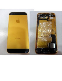 iPhone 5 Chassi Carcaça Central + Tampa Traseira Dourado Preto + Componentes